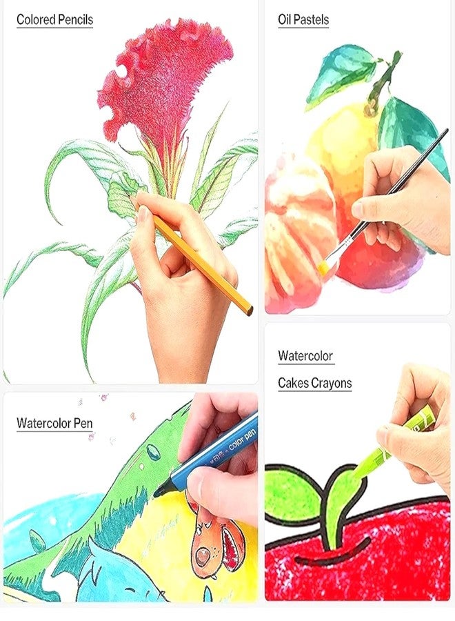 Brille Bee Unicorn Art & Craft Painting Box, Big Coloring Suitcase Multiple 145 Color Kit, Professional Drawing Water Color Pencils, Oil Pastel, Sketches & Acrylic Paint Brush for Girls and Boys (Space) - Image 4